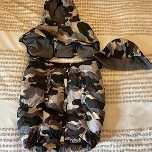 7am Enfant Pookie Poncho: stroller/car seat + soft carrier blanket - camo print